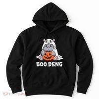 Funny Halloween Moo Deng Baby Hippo Boo Deng Ghost Costume Hoodie thumb 0