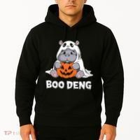 Funny Halloween Moo Deng Baby Hippo Boo Deng Ghost Costume Hoodie thumb 2