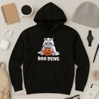 Funny Halloween Moo Deng Baby Hippo Boo Deng Ghost Costume Hoodie thumb 3