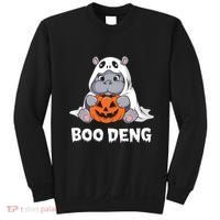 Funny Halloween Moo Deng Baby Hippo Boo Deng Ghost Costume Sweatshirt thumb 0