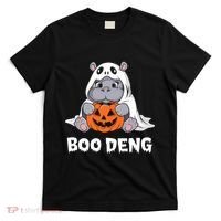 Funny Halloween Moo Deng Baby Hippo Boo Deng Ghost Costume T-Shirt thumb 0