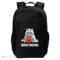 Funny Halloween Moo Deng Baby Hippo Boo Deng Ghost Costume Backpack thumb 0
