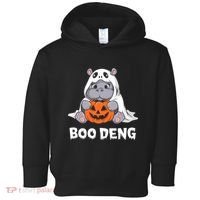 Funny Halloween Moo Deng Baby Hippo Boo Deng Ghost Costume Toddler Hoodie thumb 0