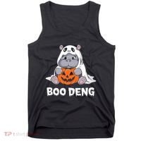 Funny Halloween Moo Deng Baby Hippo Boo Deng Ghost Costume Tank Top thumb 0