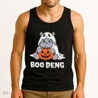 Funny Halloween Moo Deng Baby Hippo Boo Deng Ghost Costume Tank Top thumb 3