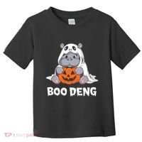 Funny Halloween Moo Deng Baby Hippo Boo Deng Ghost Costume Toddler T-Shirt thumb 0