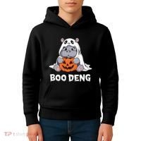 Funny Halloween Moo Deng Baby Hippo Boo Deng Ghost Costume Kids Hoodie thumb 4