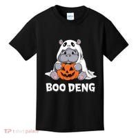 Funny Halloween Moo Deng Baby Hippo Boo Deng Ghost Costume Kids T-Shirt thumb 0