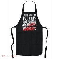 Cats Horror Movie Fan Halloween Horror Cat Lover Gifts Apron thumb 0