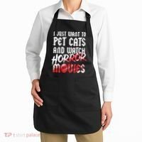 Cats Horror Movie Fan Halloween Horror Cat Lover Gifts Apron thumb 2