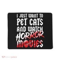 Cats Horror Movie Fan Halloween Horror Cat Lover Gifts Mousepad thumb 0