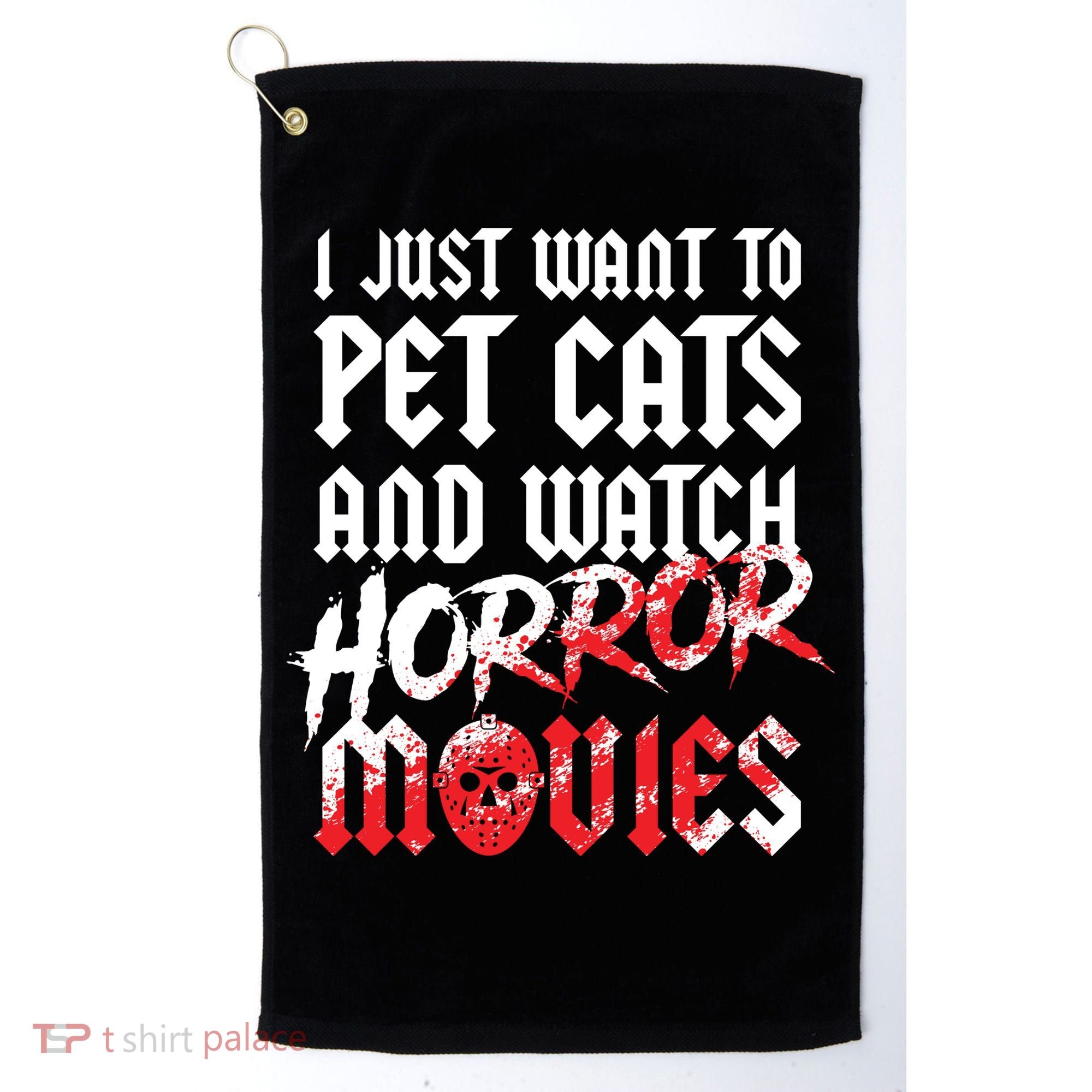 Cats Horror Movie Fan Halloween Horror Cat Lover Gifts Golf Towel
