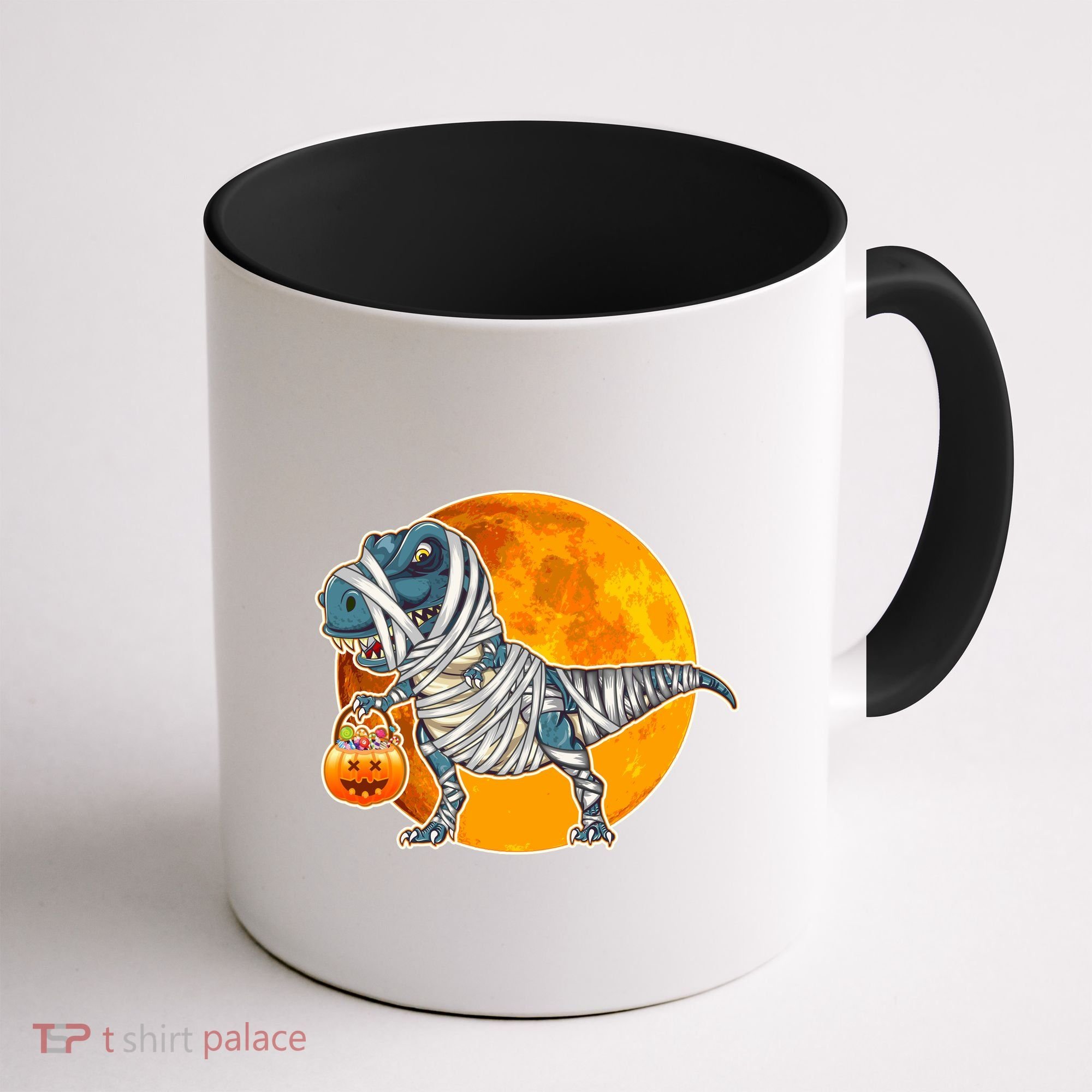 Funny Halloween Mummy TRex Coffee Mug