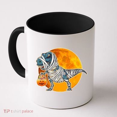 Funny Halloween Mummy TRex Coffee Mug