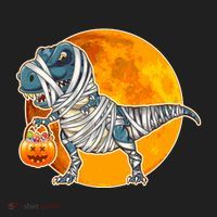 Funny Halloween Mummy TRex Tumbler thumb 3