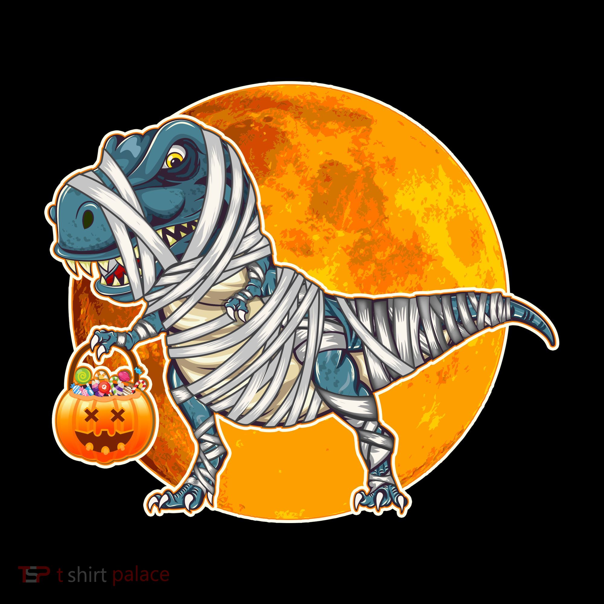 Funny Halloween Mummy TRex Ornament