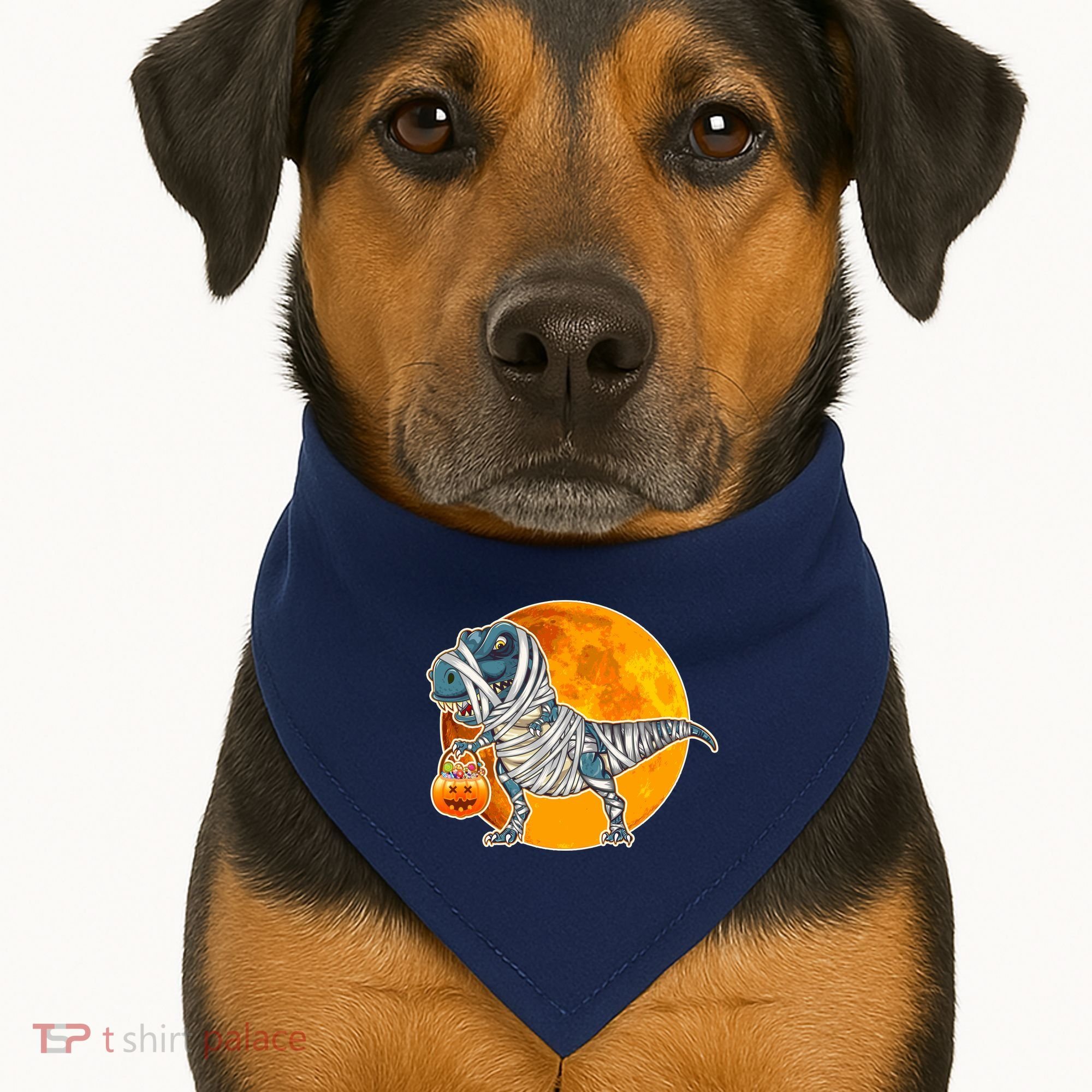 Funny Halloween Mummy TRex USA-Made Doggie Bandana
