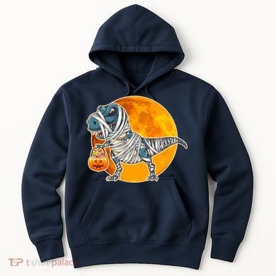 Funny Halloween Mummy TRex Hoodie