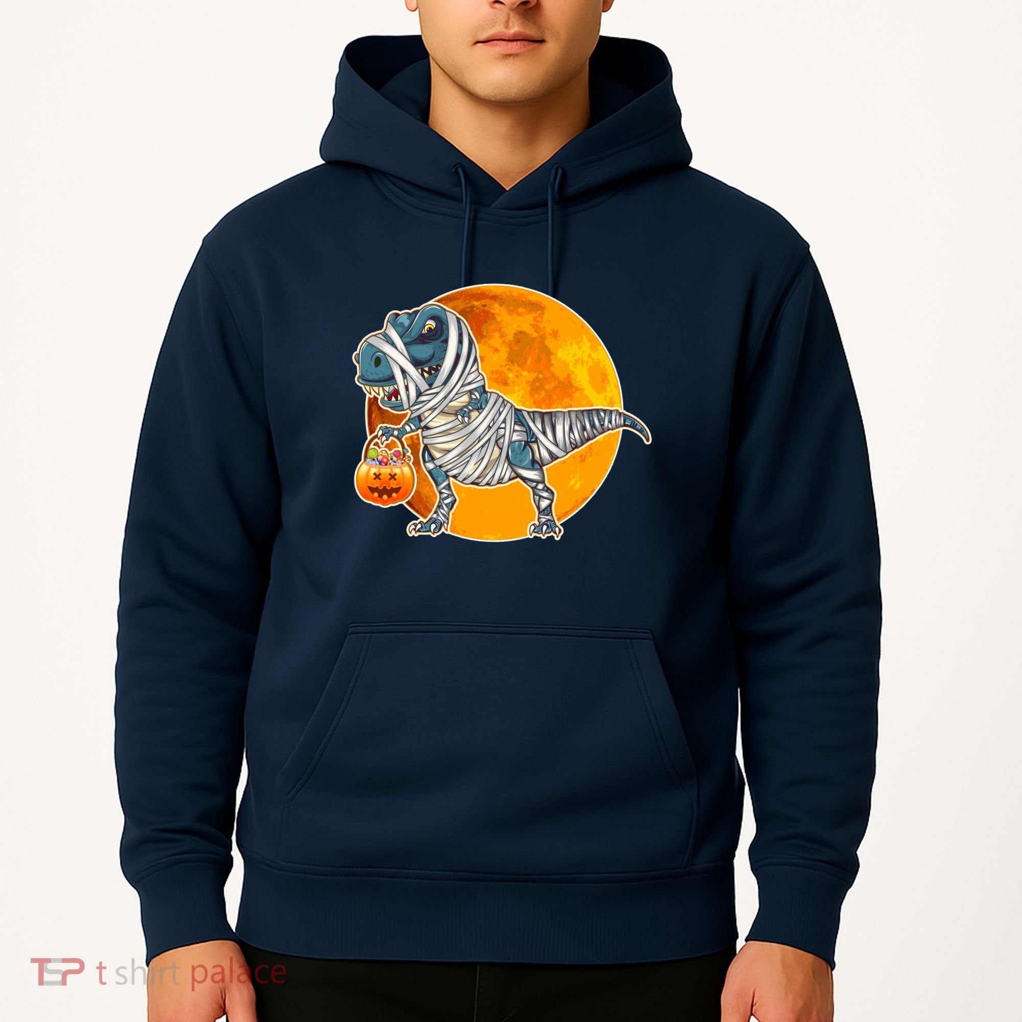 Funny Halloween Mummy TRex Hoodie
