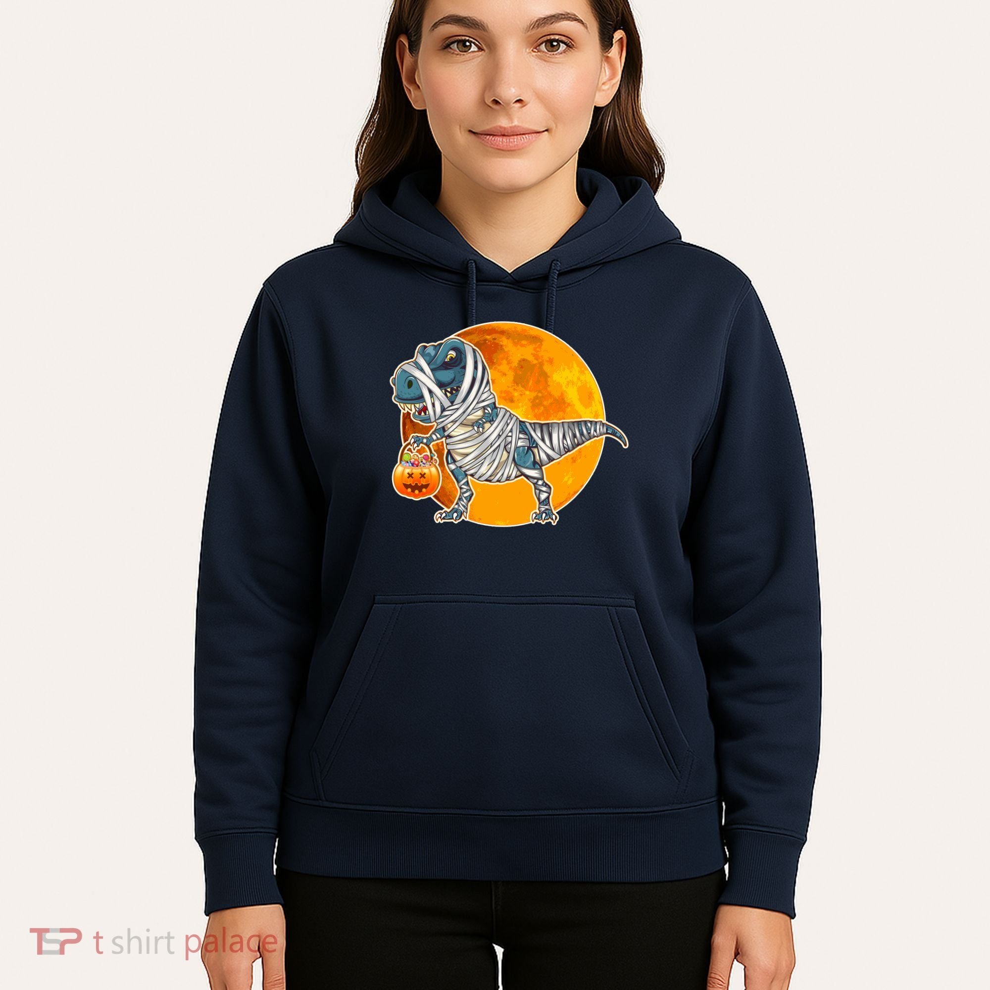 Funny Halloween Mummy TRex Hoodie