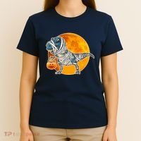 Funny Halloween Mummy TRex T-Shirt thumb 4