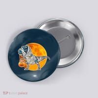 Funny Halloween Mummy TRex Button thumb 0