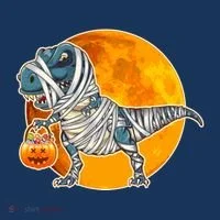 Funny Halloween Mummy TRex Bucket Hat thumb 4