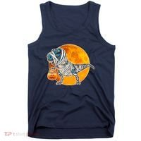 Funny Halloween Mummy TRex Tank Top thumb 0