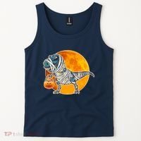 Funny Halloween Mummy TRex Tank Top thumb 2