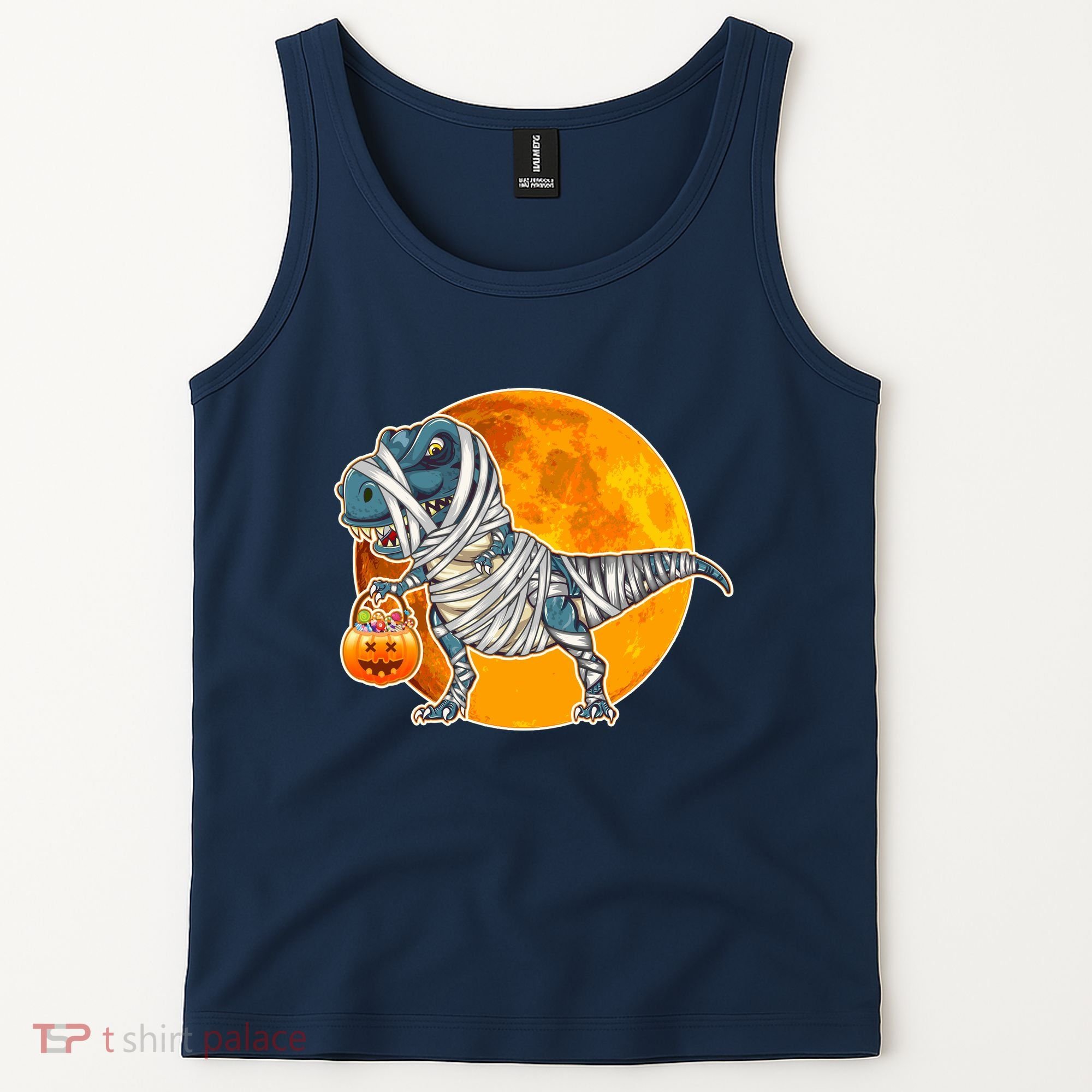 Funny Halloween Mummy TRex Tank Top