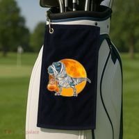 Funny Halloween Mummy TRex Golf Towel thumb 2