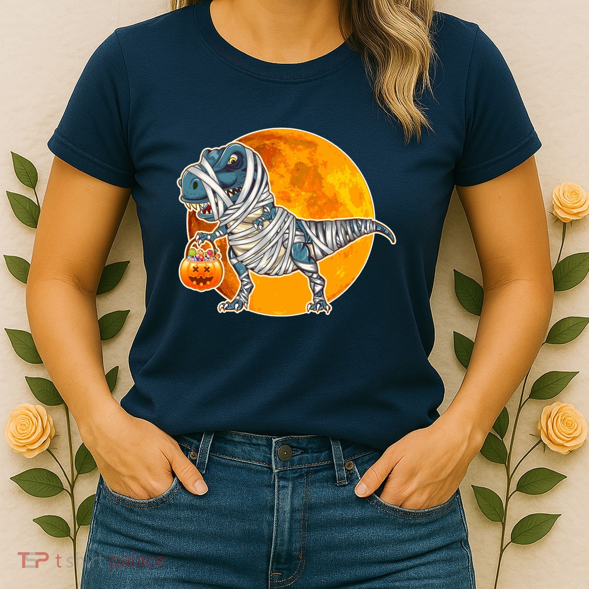 Funny Halloween Mummy TRex Women's T-Shirt