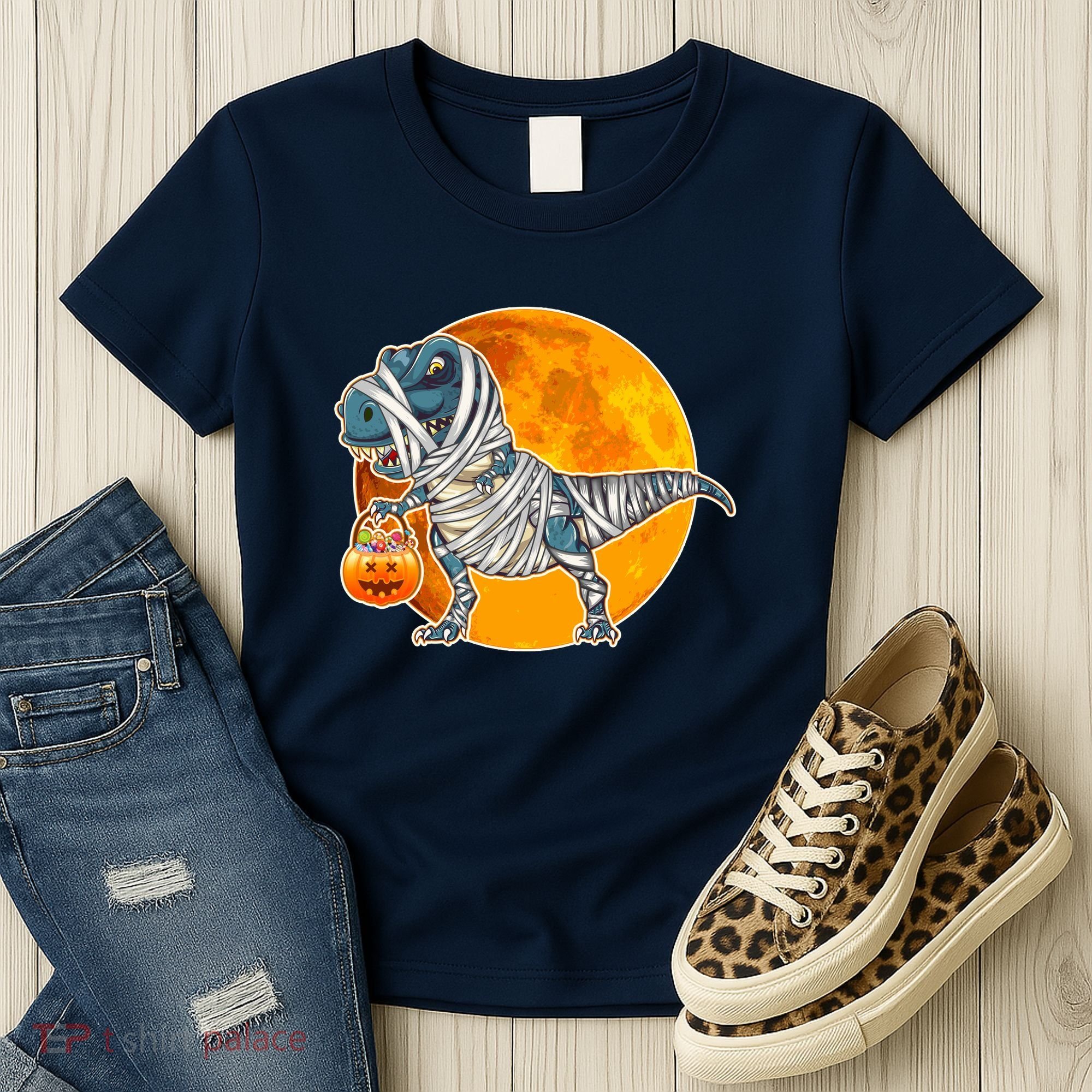 Funny Halloween Mummy TRex Women's T-Shirt