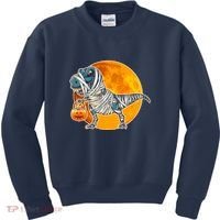 Funny Halloween Mummy TRex Kids Sweatshirt thumb 0