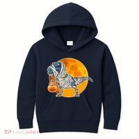 Funny Halloween Mummy TRex Kids Hoodie thumb 0