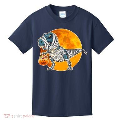 Funny Halloween Mummy TRex Kids T-Shirt