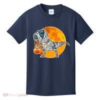Funny Halloween Mummy TRex Kids T-Shirt thumb 0
