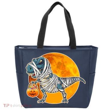 Funny Halloween Mummy TRex Tote Bag