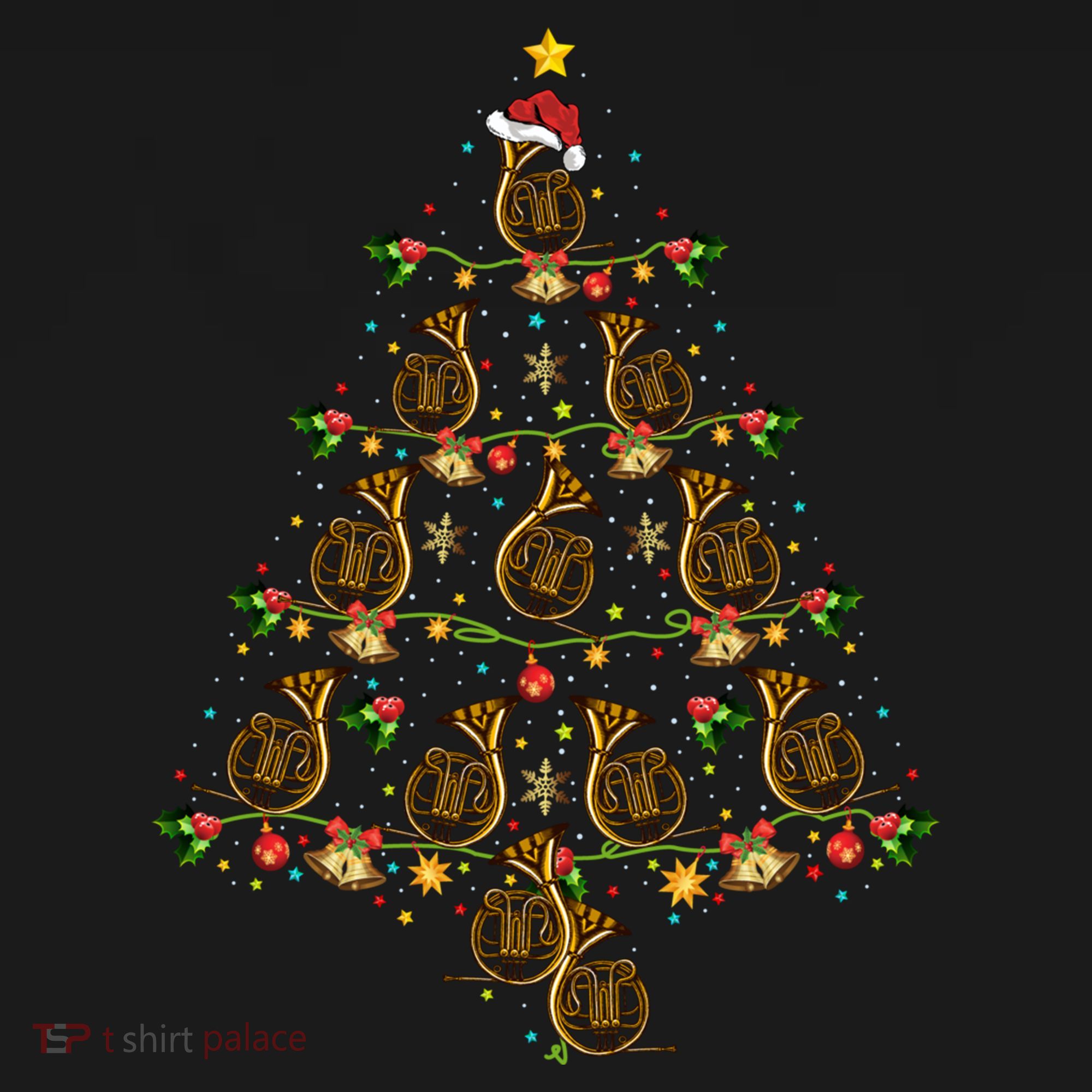French Horn Music Lover Xmas Gift French Horn Christmas Tree Great Gift Ornament