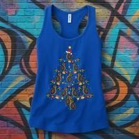 French Horn Music Lover Xmas Gift French Horn Christmas Tree Great Gift Women's Tank Top thumb 3