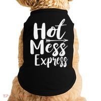 Funny Hot Mess Express Life Status Doggie Tank thumb 0