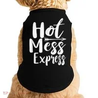 Funny Hot Mess Express Life Status Doggie Tank thumb 0