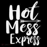 Funny Hot Mess Express Life Status Doggie Tank thumb 4
