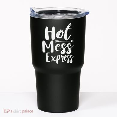 Funny Hot Mess Express Life Status Tumbler