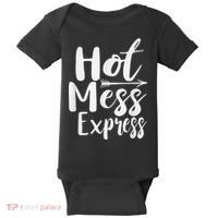 Funny Hot Mess Express Life Status Baby Bodysuit thumb 0