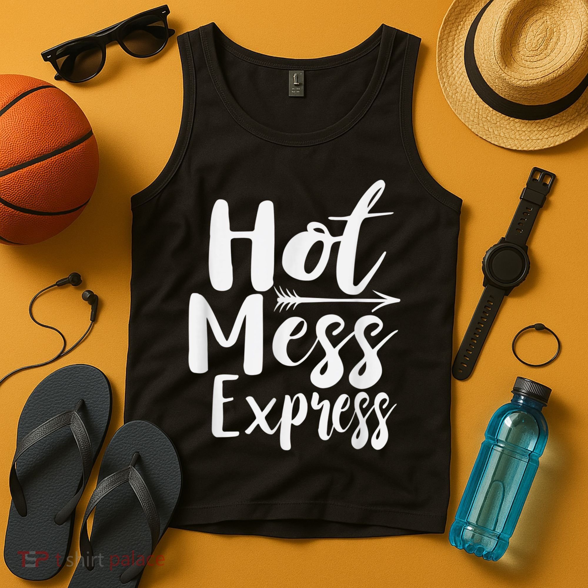 Funny Hot Mess Express Life Status Tank Top