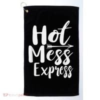 Funny Hot Mess Express Life Status Golf Towel thumb 0