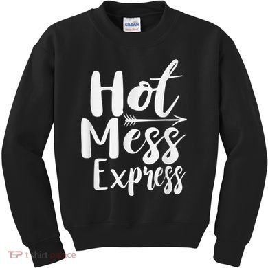 Funny Hot Mess Express Life Status Kids Sweatshirt