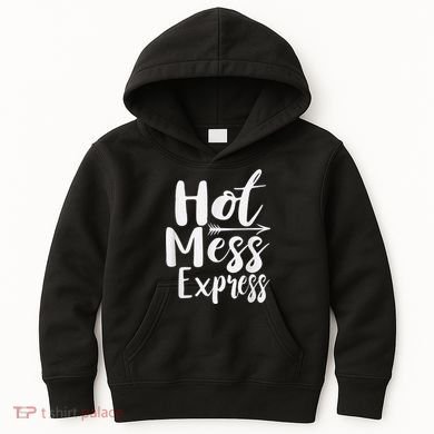 Funny Hot Mess Express Life Status Kids Hoodie