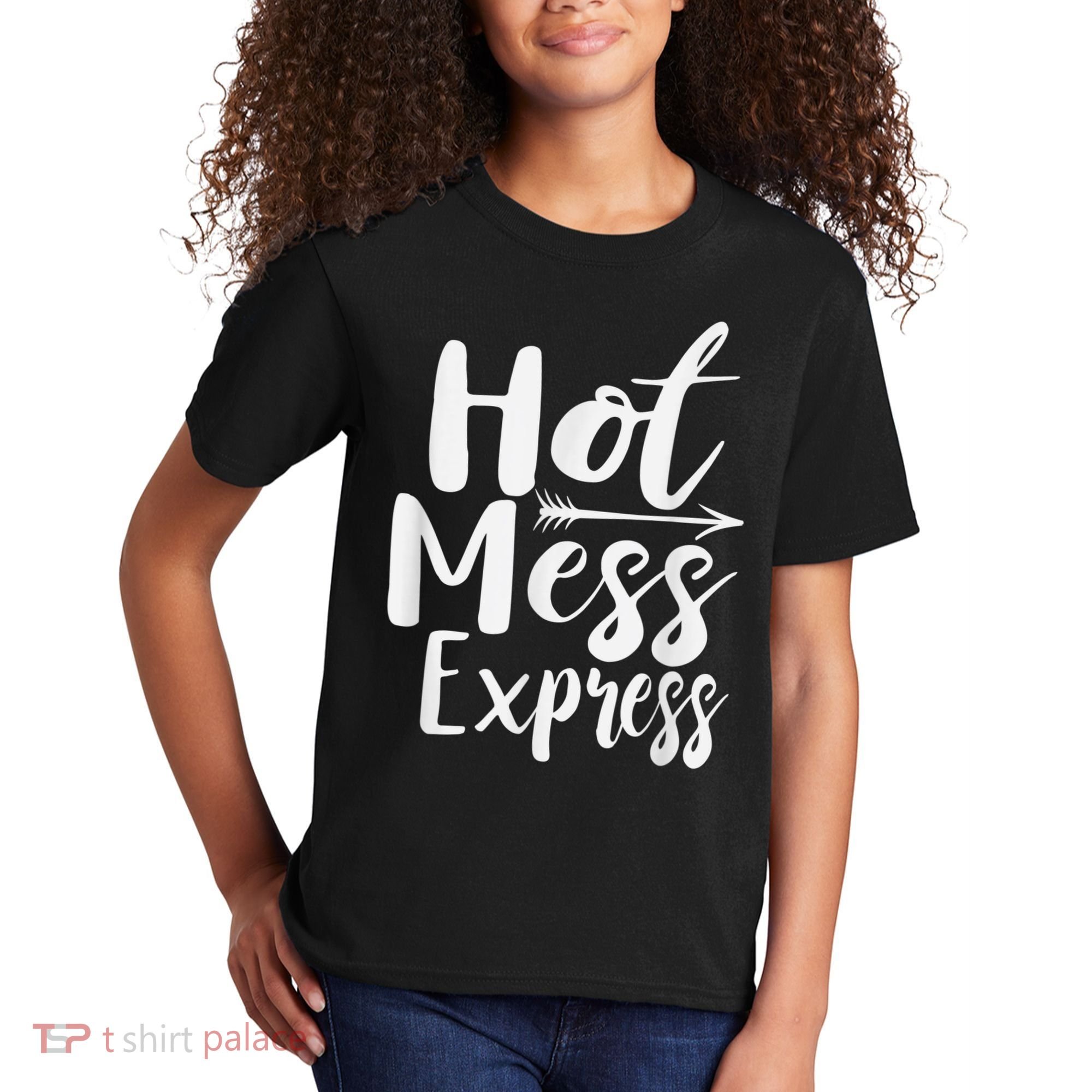 Funny Hot Mess Express Life Status Kids T-Shirt